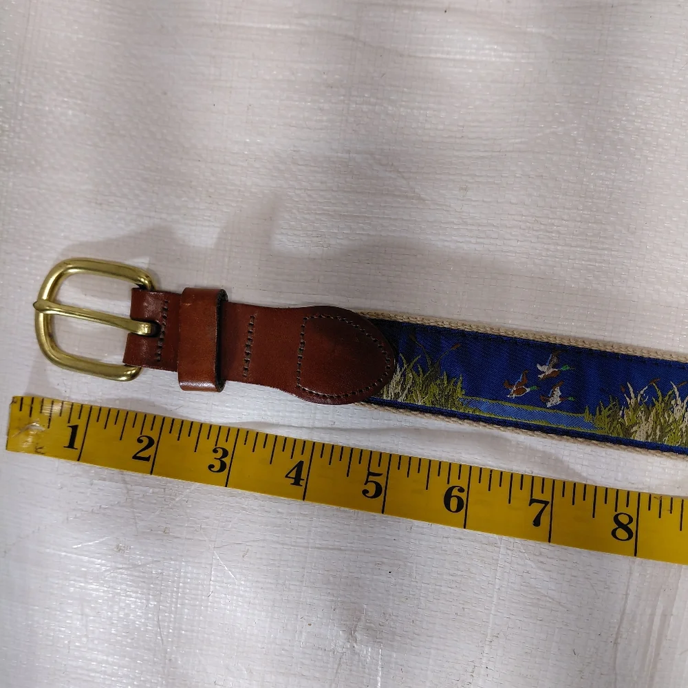 Leather Man Hunting Dog Leather Canvas Belt